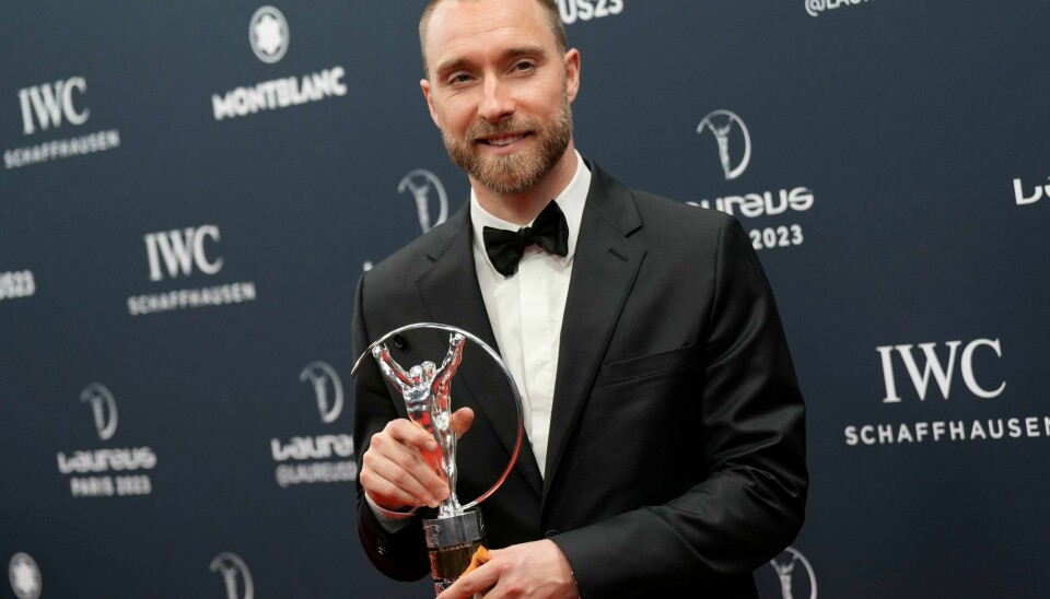 Christian Eriksen ble tildelt prisen for årets comeback under utdelingen av Laureus Sports Awards i Paris mandag. Christian Eriksen ble tildelt prisen for årets comeback under utdelingen av Laureus Sports Awards i Paris mandag.