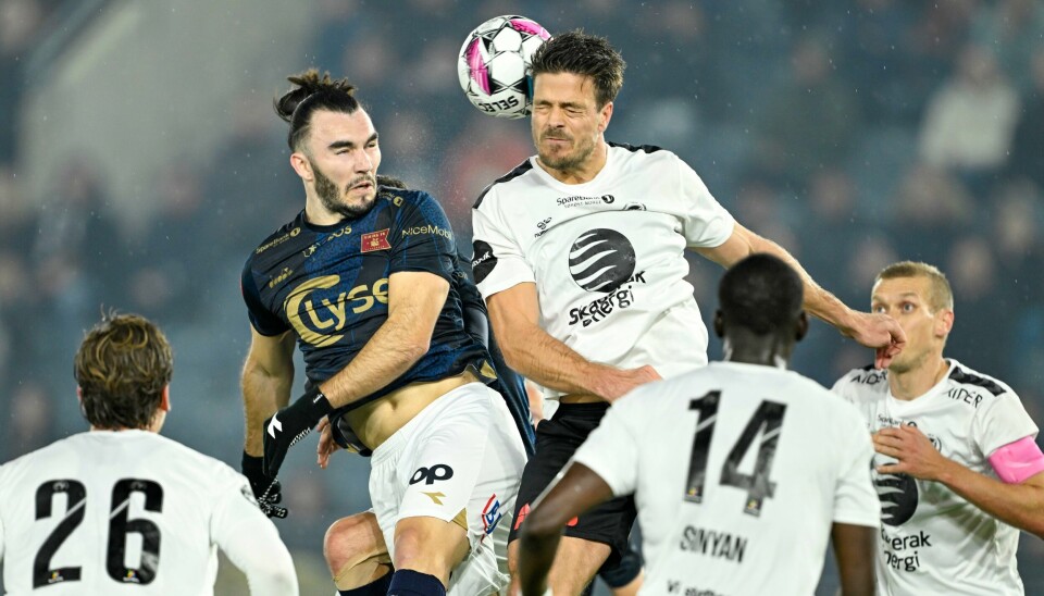 Vikings Nicholas D'Agostino reddet ett poeng for vertene på overtid Nicholas D'Agostino (t.v.) berget 3-3 for Viking mot Odd. Foto: Carina Johansen / NTB