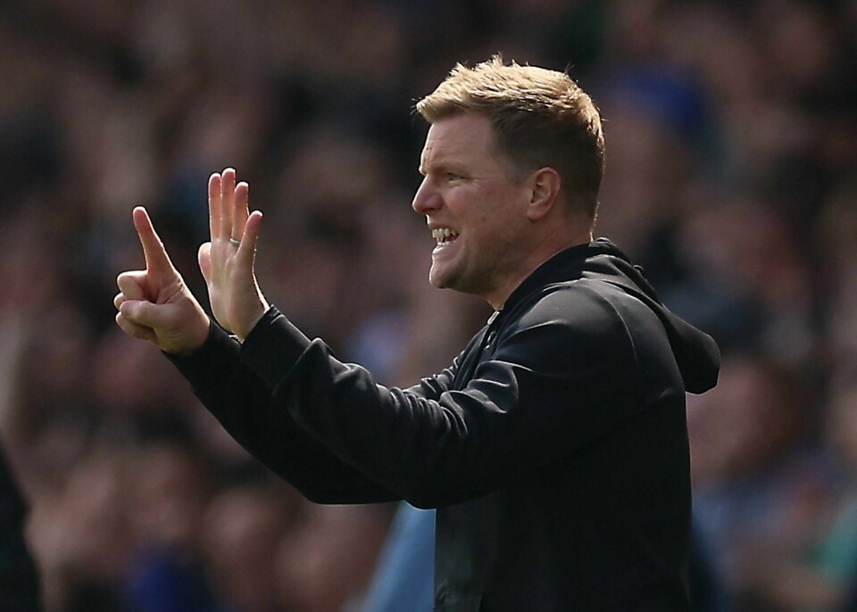 Tidligere Leeds-manager Eddie Howe ledet Newcastle på Elland Road lørdag. Tidligere Leeds-manager Eddie Howe ledet Newcastle på Elland Road lørdag.