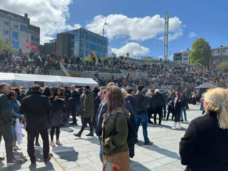 Det var internasjonalt matmarked og konsertscene ved Stavanger konserthus. Det var internasjonalt matmarked og konsertscene ved Stavanger konserthus.