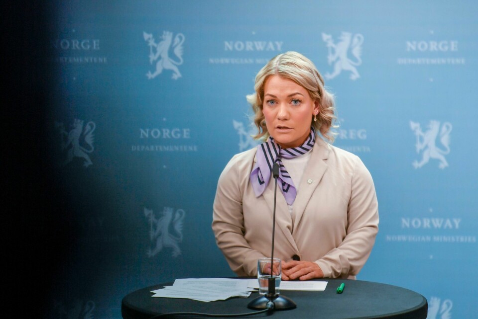 Landbruks- og matminister Sandra Borch under pressekonferansen om jordbruksoppgjøret for 2023. Landbruks- og matminister Sandra Borch under pressekonferansen om jordbruksoppgjøret for 2023.