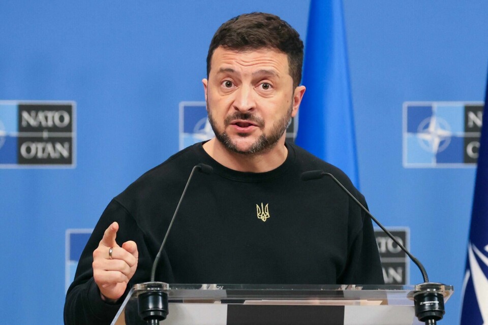 Ukrainas president Volodymyr Zelenskyj. Her fra et besøk ved Natos hovedkvarter i Brussel torsdag. Ukrainas president Volodymyr Zelenskyj. Her fra et besøk ved Natos hovedkvarter i Brussel torsdag.