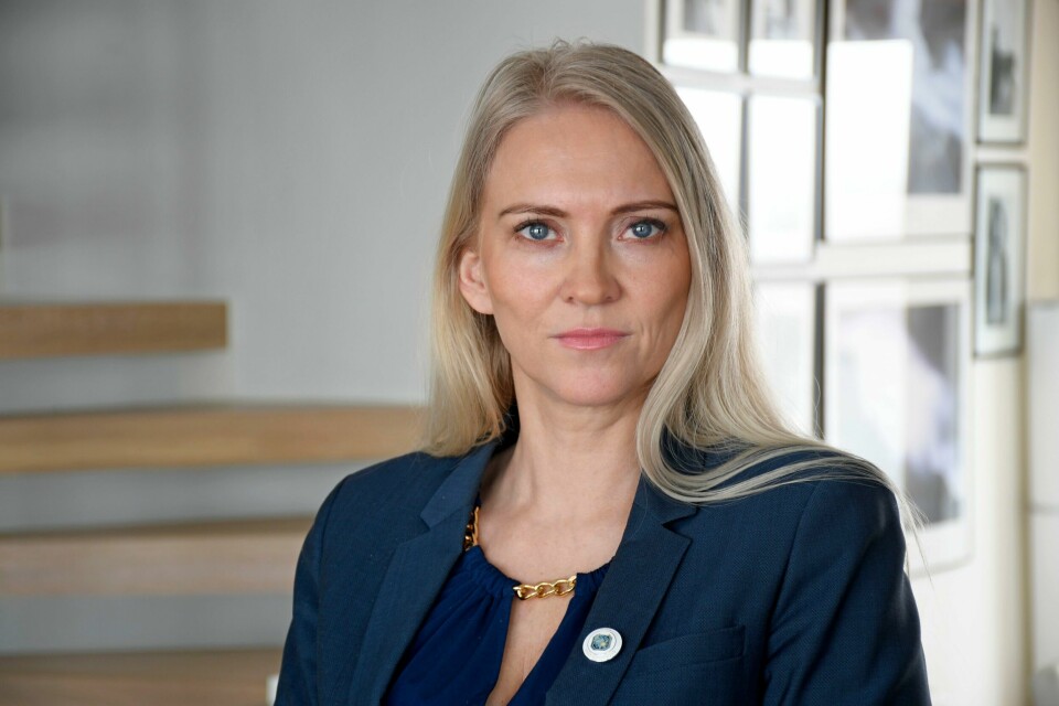 NSFs forbundsleder Lill Sverresdatter Larsen. Leiar i Sjukepleiarforbundet, Lill Sverresdatter Larsen, meiner regjeringa bør satse meir på teknologi som kan bidra til ein betre kvardag for helsepersonell. Foto: Rune Stoltz Bertinussen / NTB / NPK