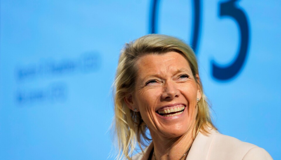 Konsernsjef i DNB Kjerstin Braathen presenterer DNBs resultat for 3. kvartal 2024. DNB med konsernsjef Kjerstin Braathen i spissen overgår analytikernes forventninger til 3. kvartal. Foto: Ole Berg-Rusten / NTB