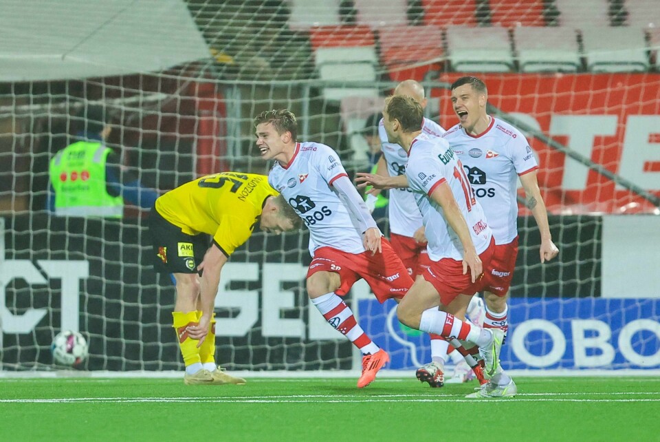 FFKs Jeppe Kjær scoret 2-1-målet mot LSK i Eliteserien søndag kveld FFKs Jeppe Kjær scoret 2-1-målet mot LSK i Eliteserien søndag kveld. Foto: Thomas Andersen / NTB