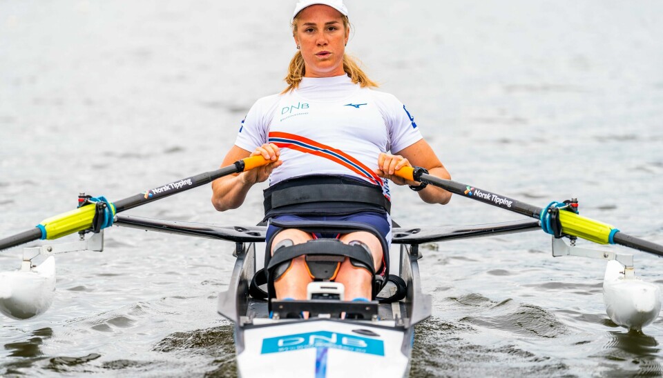 Birgit Skarstein under trening på Årungen i september 2022. Pararoaren Birgit Skarstein tok seg greitt vidare til finalen under forsøksheatet sitt under VM i roing i Tsjekkia. Foto: Håkon Mosvold Larsen / NTB