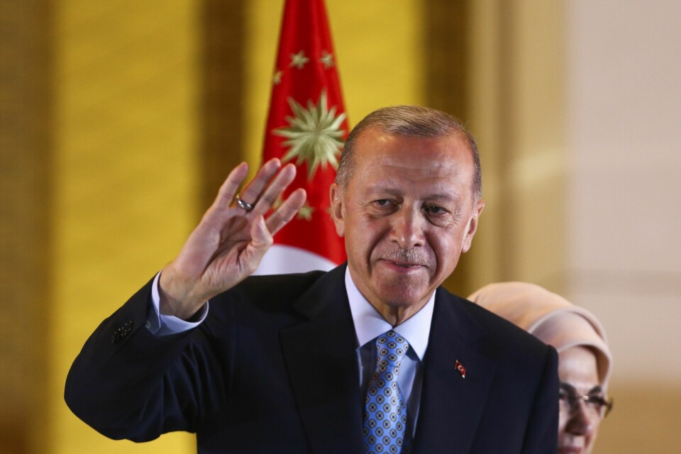 Recep Tayyip Erdogan er allerede invitert på besøk til Berlin etter at han søndag ble gjenvalgt som Tyrkias president. Recep Tayyip Erdogan er allerede invitert på besøk til Berlin etter at han søndag ble gjenvalgt som Tyrkias president. Foto: Ali Unal / AP / NTB