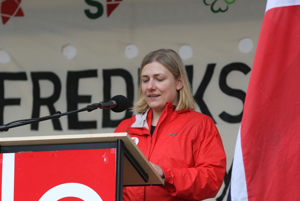 På arbeidernes dag i år holdt Hannah Berg – i likhet med de andre kvinnelige toppkandidatene på venstresiden i Fredrikstad – appell på Stortorvet. 1. mai Fredrikstad