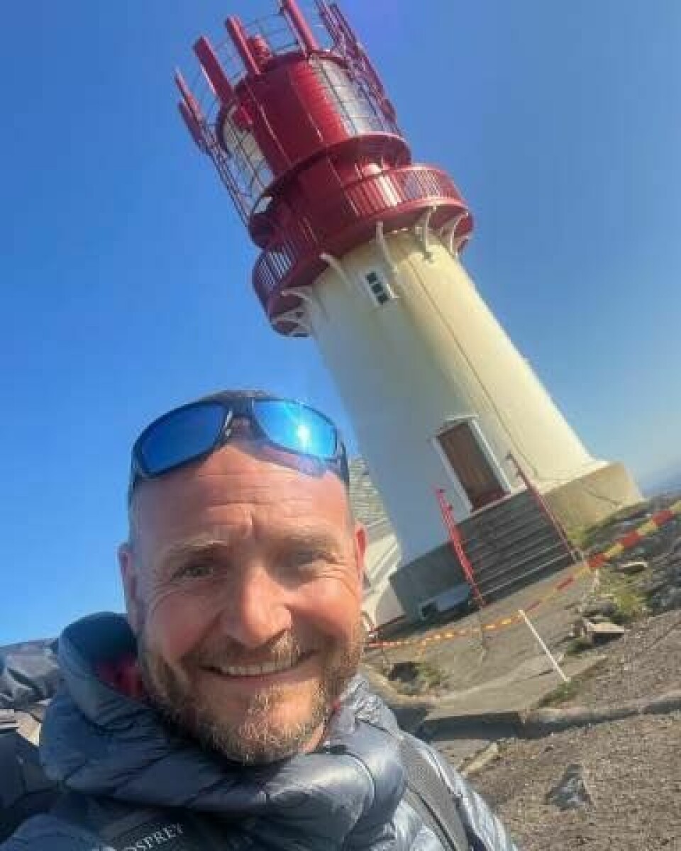 Per Kristian Skaarberg går Norge på langs for å rette et positivt søkelys på Downs syndrom. Her er han klar for avmarsj fra Lindesnes fyr tirsdag. Per Kristian Skaarberg går Norge på langs for å rette et positivt søkelys på Downs syndrom. Her er han klar for avmarsj fra Lindesnes fyr tirsdag.