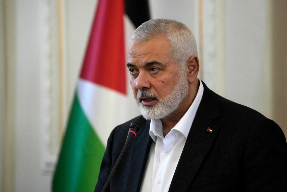 Den internasjonale straffedomstolen (ICC) har henlagt saken mot den avdøde Hamas-lederen Ismail Haniyeh. Den internasjonale straffedomstolen (ICC) har henlagt saken mot den avdøde Hamas-lederen Ismail Haniyeh. Foto: Vahid Salemi / AP / NTB