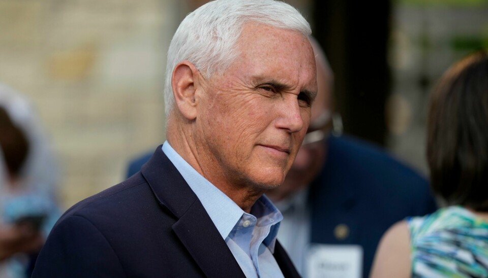 USAs tidligere visepresident Mike Pence. Mike Pence kan begynne valgkampen uten en mulig siktelse hengende over seg. Foto: Charlie Neibergall / AP / NTB