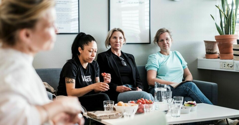 Sidsel Strand (t.h.), Siren Haugland og Fernanda Arrendondo fra Ungdomstjenesten i Kristiansand. Sidsel Strand (t.h.), Siren Haugland og Fernanda Arrendondo fra Ungdomstjenesten i Kristiansand.