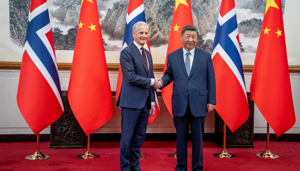 Statsminister Jonas Gahr Støre (Ap) møtte mandag Kinas president Xi Jinping i Beijing. Statsminister Jonas Gahr Støre (Ap) møtte mandag Kinas president, Xi Jinping, i Beijing. Støre er i Folkerepublikken Kina for å markere 70 år med diplomatiske forbindelser med Norge. Foto: Heiko Junge / NTB