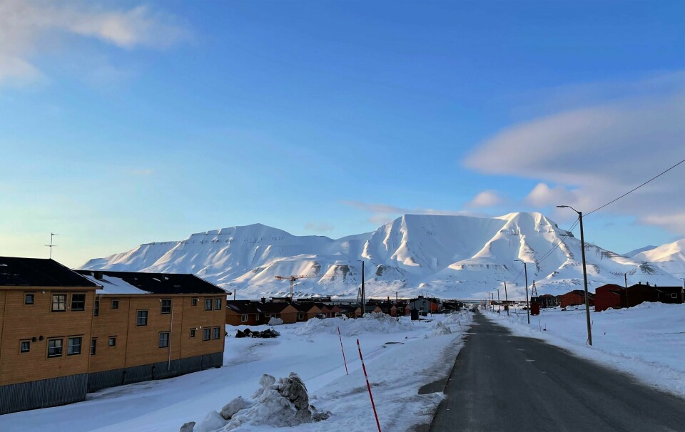 I Longyearbyen på Svalbard vil det bli dyrt med strøm fremover. Longyearbyen, Svalbard.