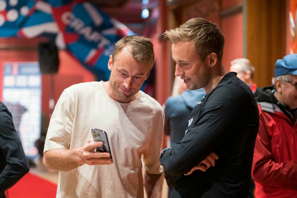 Petter Northug, her med broren Even, var fornøyd med sluttida opp til Grefsenkollen. Petter Northug, her med broren Even, var fornøyd med sluttida opp til Grefsenkollen.