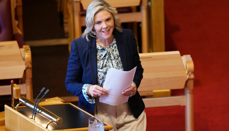 Frp-leder Sylvi Listhaug Leder Sylvi Listhaug et mannsparti? En av fire menn sier de vil stemme Frp. Foto: Cornelius Poppe / NTB