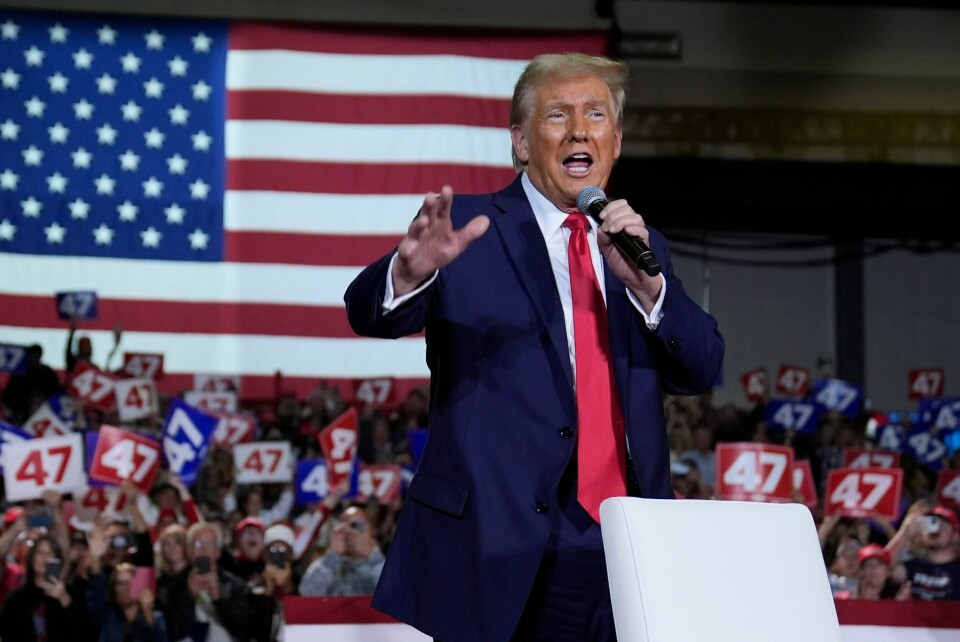 Republikanernes presidentkandidat Donald Trump. I valgkampen har Donald Trump en rekke ganger lovet at han vil øke tollsatsene på varer fra Europa. Men EU er klar til å slå tilbake. Foto: AP / NTB
