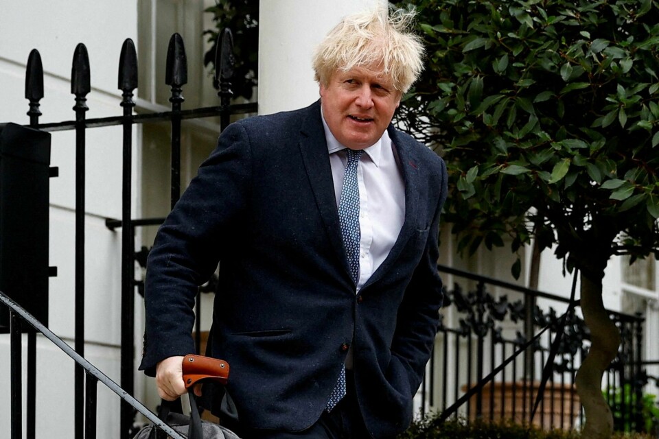 Arkivfoto av Boris Johnson som forlater hjemmet sitt i London. Arkivfoto av Boris Johnson som forlater hjemmet sitt i London.