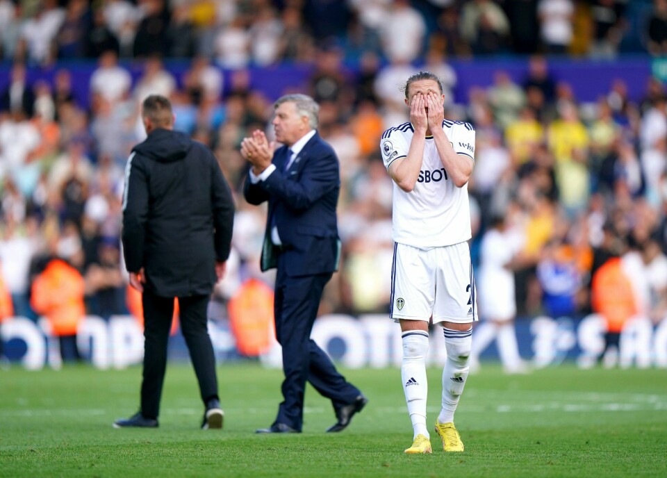 Leeds rykket ned fra Premier League. Leeds rykket ned fra Premier League. Foto: Tim Goode/PA via AP / NTB