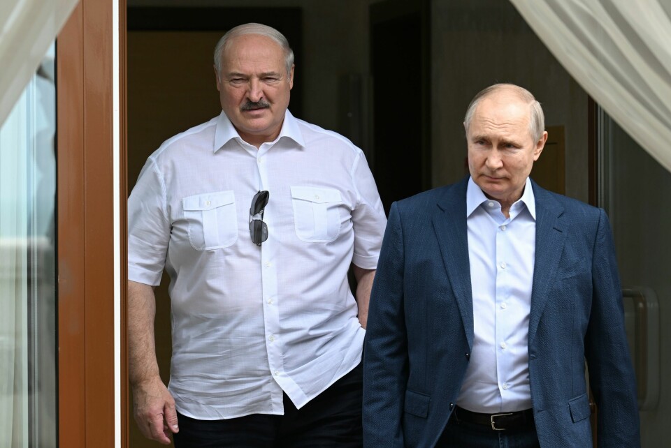 Hviterusslands president Aleksandr Lukasjenko - her sammen med Putin - er kjent for sine tøffe uttalelser. Hviterusslands president Aleksandr Lukasjenko - her sammen med Putin - er kjent for sine tøffe uttalelser.