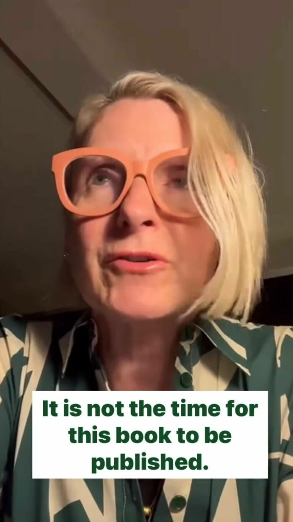 Elizabeth Gilbert legger fram avgjørelsen sin i en Instagram-video mandag. Elizabeth Gilbert legger fram avgjørelsen sin i en Instagram-video mandag.