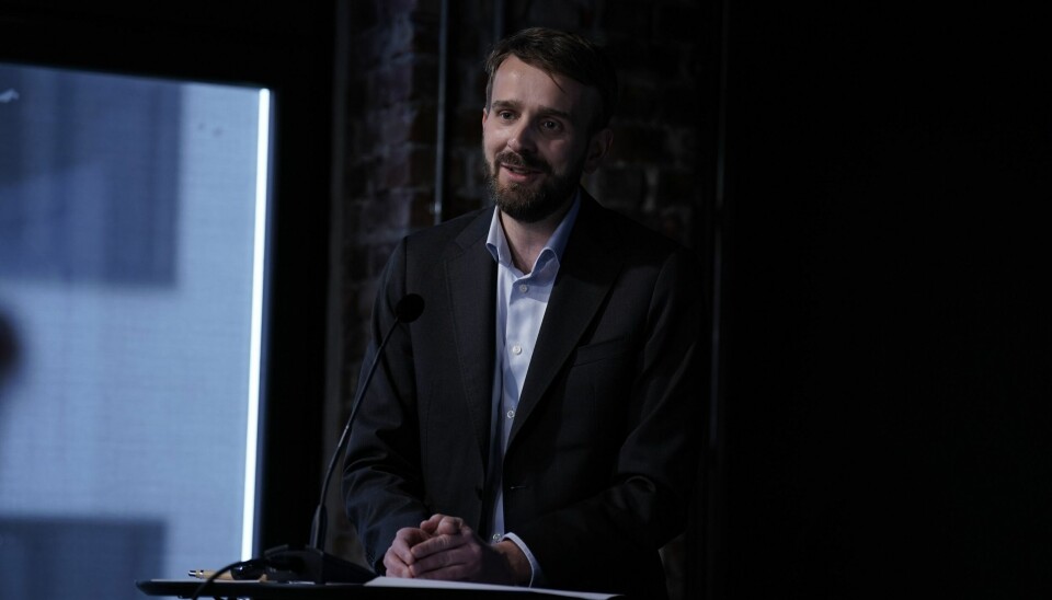 Næringsminister Jan Christian Vestre (Ap) presenterer regjeringens lovforslag om kjønnsbalanse i styrer i norske foretak. Bildet viser næringsminister Jan Christian Vestre.