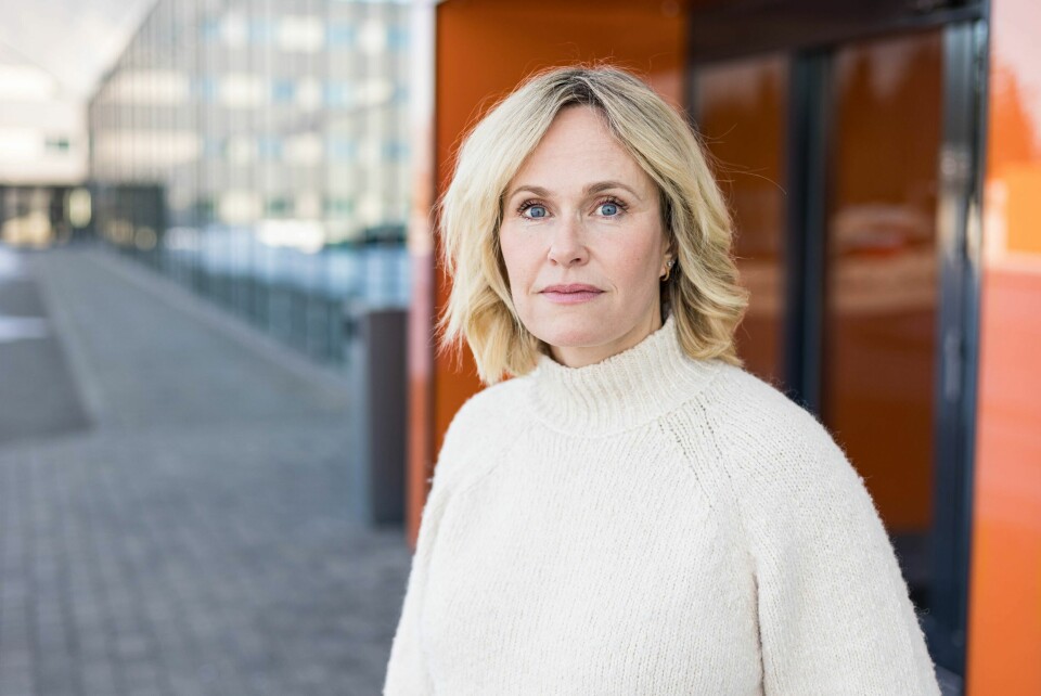 Anne Lindboe (H), ordførerkandidat i Oslo Kvinne i hvit genser