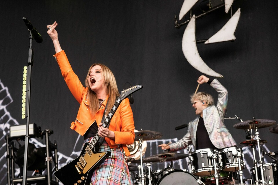 Halestorm er på vei mot Norge og Tons of Rock. Her Lzzy Hale og rommis-bror Arejay Hale på Copenhell. Halestorm