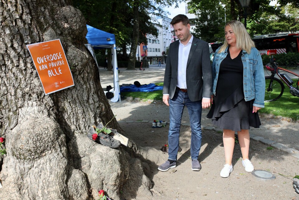 Mette Vabø, ordførerkandidati Stavanger Venstre sammen med Kjartan Alexander Svartsund Lunde. Mette Vabø og Kjartan Alexander Svartsund Lunde sak om overdose gratis heroin