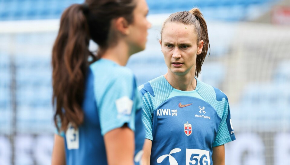 Caroline Graham Hansen i aksjon på Ullevaal stadion. Caroline Graham Hansen i aksjon på Ullevaal stadion.