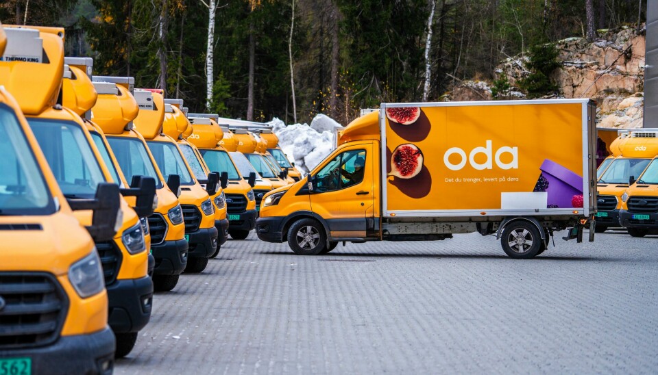 Oda, Norges største matbutikk på nett, fikk et resultat før skatt på minus 1,58 milliarder kroner, mot minus 1,15 milliarder kroner i 2022. Oda, Norges største matbutikk på nett, fikk et resultat før skatt på minus 1,58 milliarder kroner, mot minus 1,15 milliarder kroner i 2022. Foto: Ole Berg-Rusten / NTB