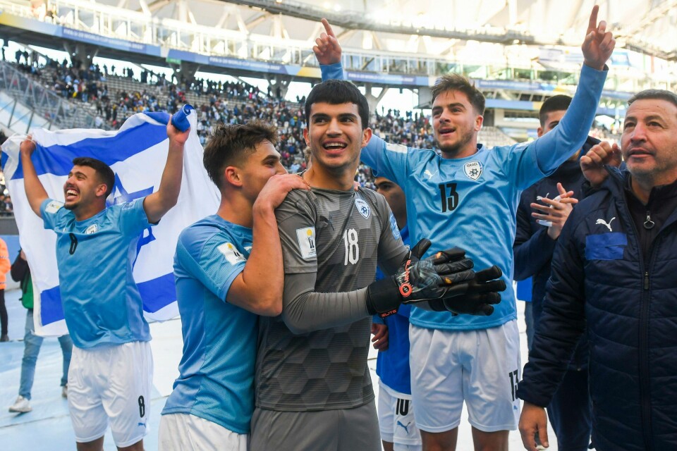 Israelske spillere jubler etter å ha slått Sør-Korea i bronsekampen i fjorårets U20-VM i fotball. Israelske spillere jubler etter å ha slått Sør-Korea i bronsekampen i fjorårets U20-VM i fotball. Foto: Gustavo Garello / AP / NTB