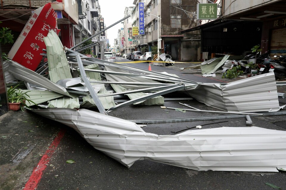 Havnebyen Kaohsiung var blant de hardest rammede stedene. Havnebyen Kaohsiung var blant de hardest rammede stedene. Foto: Chiang Ying-ying / AP / NTB