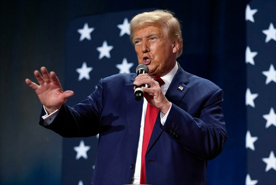 Donald Trump uttalte seg om Israel og Iran under et valgkampmøte i Fayetteville i North Carolina fredag. Donald Trump uttalte seg om Israel og Iran under et valgkampmøte i Fayetteville i North Carolina fredag. Foto: Evan Vucci / AP / NTB