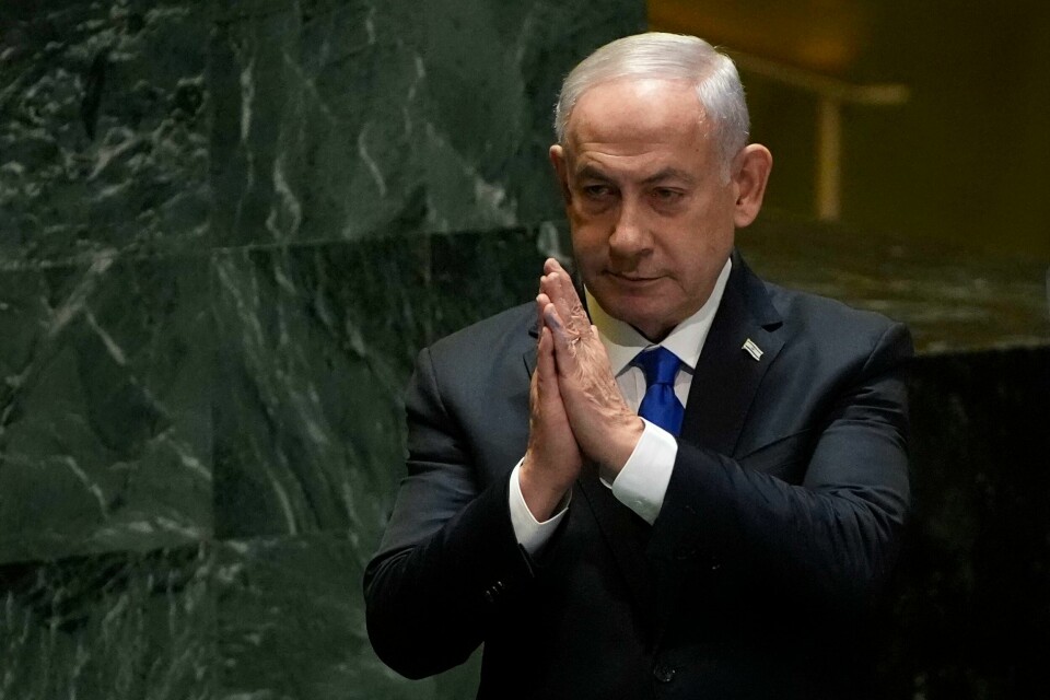 Israels statsminister Benjamin Netanyahu. Israels statsminister Benjamin Netanyahu, her i FNs hovedforsamling i forrige måned, sier at virkeligheten er blitt fullstendig endret det siste året. Foto: Pamela Smith / AP / NTB