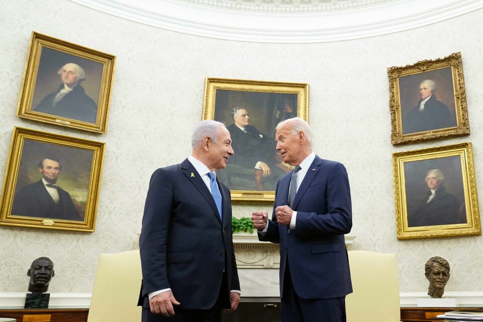 USAs president Joe Biden og Israels president Benjamin Netanyahu skal snakke sammen på telefon onsdag. USAs president Joe Biden og Israels president Benjamin Netanyahu skal snakke sammen på telefon onsdag. Foto: Susan Walsh / AP / NTB
