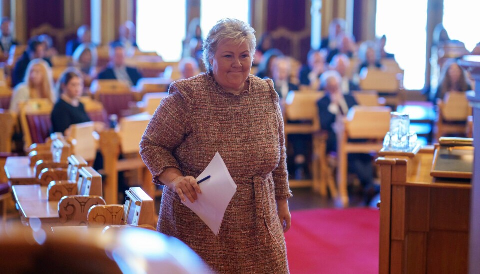 Med en ny periode på Stortinget blir Erna Solberg (H) den lengstsittende representanten i etterkrigstiden. Med en ny periode på Stortinget blir Erna Solberg (H) den lengstsittende representanten i etterkrigstiden. Foto: Cornelius Poppe / NTB