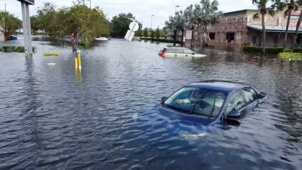 Et dronebilde viser noe av oversvømmelsene orkanen Milton forårsaket på sin vei tvers over Florida. Et dronebilde viser noe av oversvømmelsene orkanen Milton forårsaket på sin vei tvers over Florida. Foto: Kairat Kassymbekov / AP / NTB