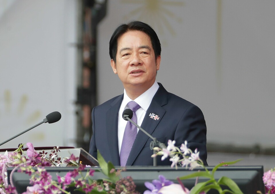Taiwans president Lai Ching-te under markeringen av nasjonaldagen i forrige uke. Taiwans president Lai Ching-te lovte i sin nasjonaldagstale å kjempe mot kinesisk annektering og for å beskytte Taiwans suverenitet og integritet. Foto: Chiang Ying-ying / AP / NTB