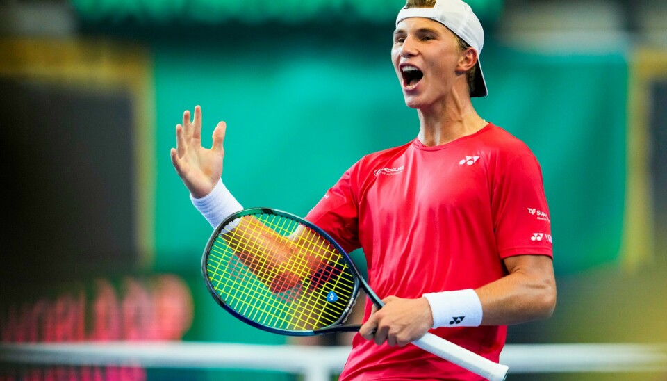 Nicolai Budkov Kjær røk i Almaty. Nicolai Budkov Kjær spilte Davis Cup for Norge fredag. Foto: Javad Parsa / NTB
