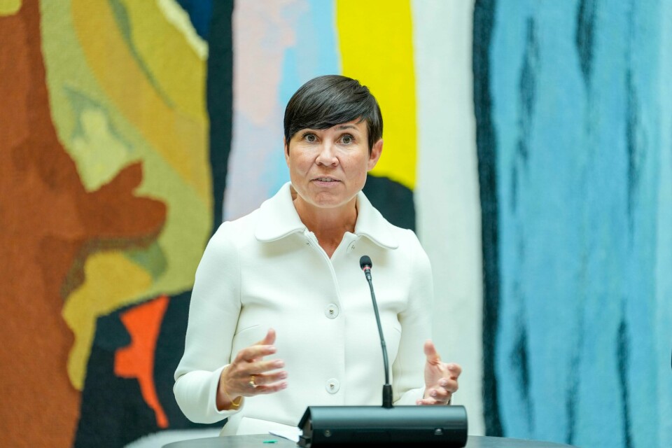 Ine Eriksen Søreide står øverst på Oslo Høyres innstilling til stortingslista for neste år. Enighet om langtidsplanen for Forsvaret. Pressekonferanse i vandrehallen med alle partiene som har medlemmer i Stortingets utenriks- og forsvarskomité: Ap, H, SP, Frp, SV, Rødt, Venstre, MDG og KrF.Foto: Terje Pedersen / NTB