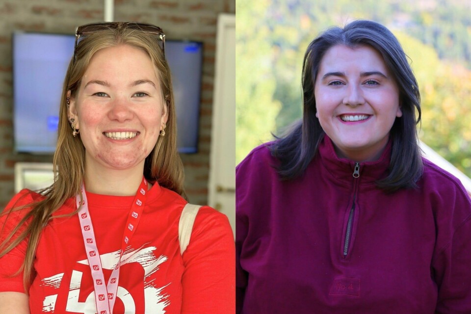 Sandra Tenud, sentralstyremedlem i AUF, og leiar av Fellesforbundet, Ung Caroline Iglebæk. Sandra Tenud, sentralstyremedlem i AUF, og leiar av Fellesforbundet, Ung Caroline Iglebæk.