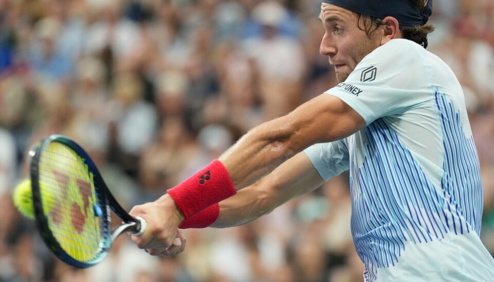 Casper Ruud er videre i Stockholm. Her fra US Open. Casper Ruud er videre i Stockholm. Her fra US Open. Foto: Eduardo Munoz Alvarez / AP / NTB