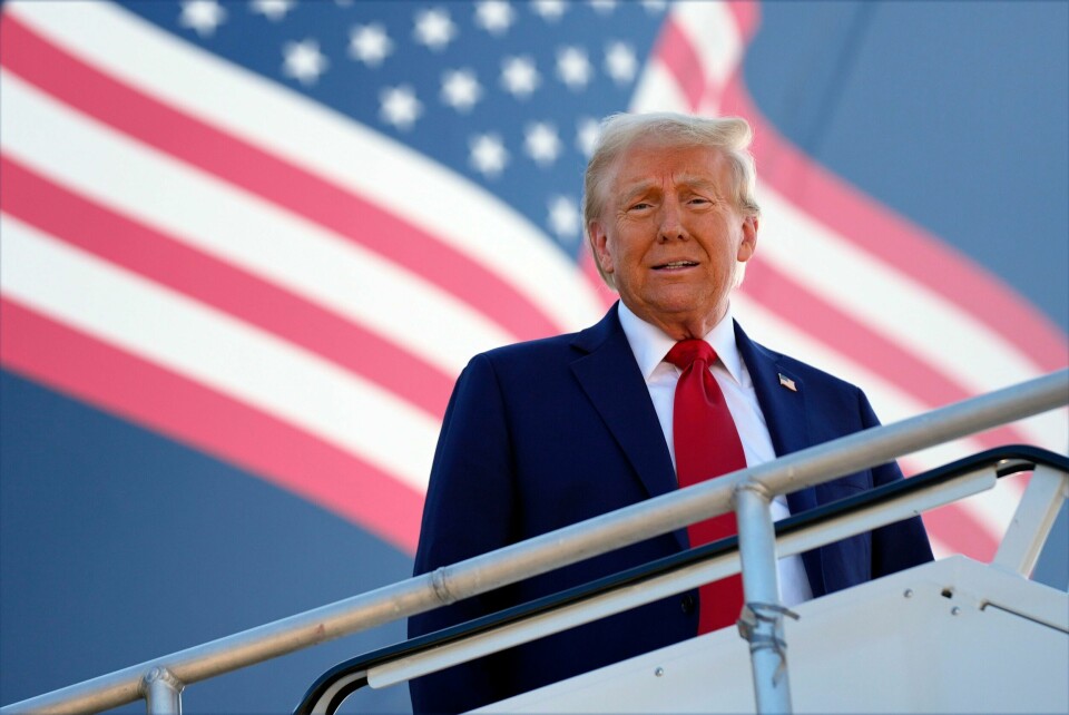 Presidentkandidat Donald Trump da han ankom Detroit fredag. Presidentkandidat Donald Trump da han ankom Detroit fredag. Foto: Evan Vucci / AP / NTB
