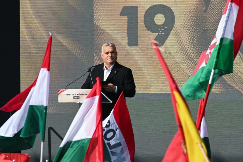 Ungarns statsminister Viktor Orban gikk hardt ut mot EU i en tale onsdag. Ungarns statsminister Viktor Orban gikk hardt ut mot EU i en tale onsdag. Foto: AP / NTB