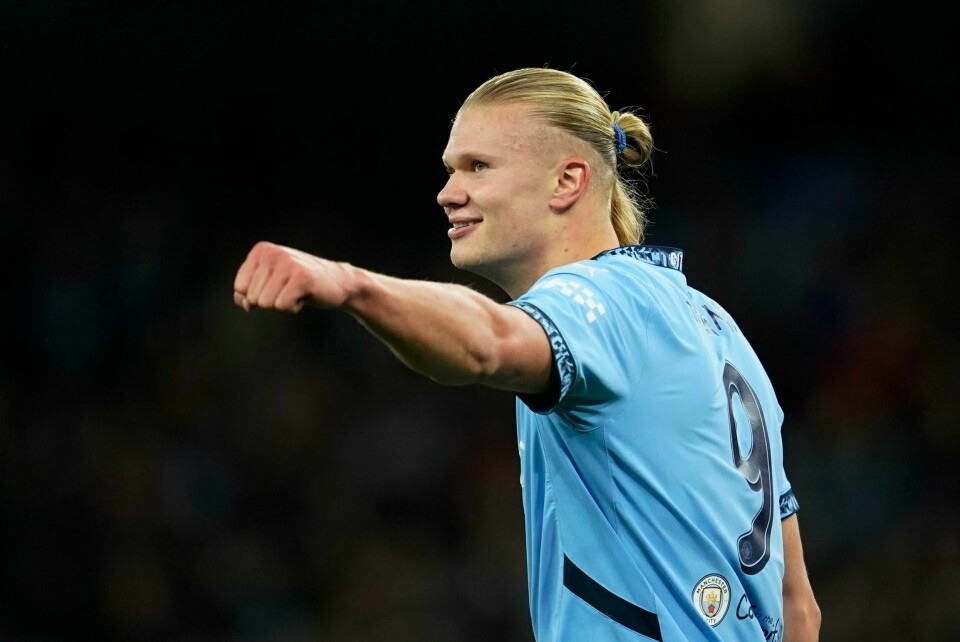 Erling Braut Haaland leverte mektig akrobatikk mot Sparta Praha onsdag Erling Braut Haaland leverte mektig akrobatikk mot Sparta Praha onsdag. Foto: Dave Thompson / AP / NTB