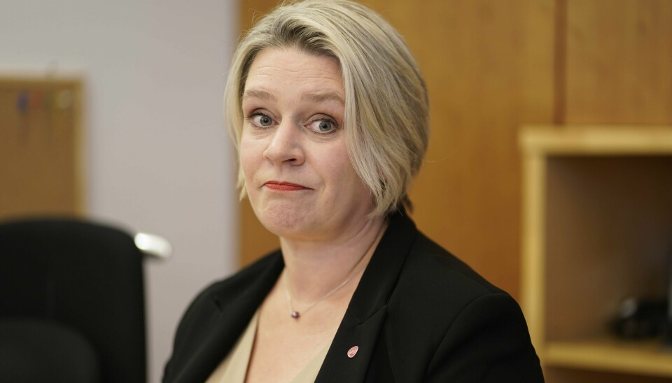 Marte Mjøs Persen (Ap) på plass som statsråd i Olje- og energidepartementet. Foto: Persen