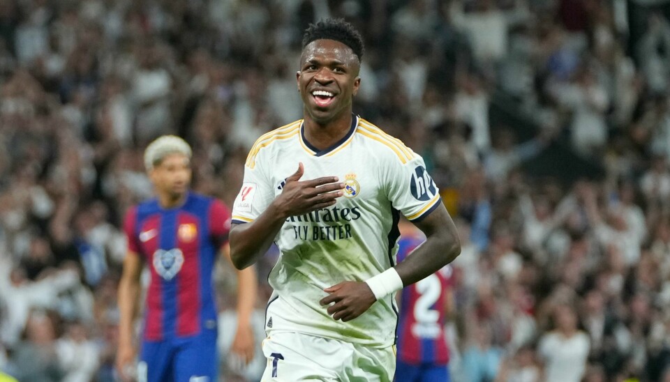 Vinicius Junior scoret da Real Madrid slo Barcelona i april. Lørdag møtes lagene igjen, i sesongens første El Clasico. Vinicius Junior scoret da Real Madrid slo Barcelona i april. Lørdag møtes lagene igjen, i sesongens første El Clasico.