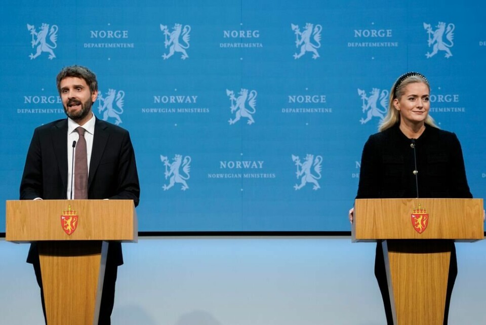 Helse- og omsorgsminister Jan Christian Vestre og justisminister Emilie Mehl sto sammen om den nye rusreformen. Vestre og Mehl