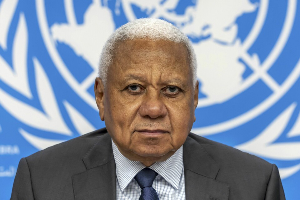 FN-granskningens leder Mohamed Chande Othman. Begge de stridende partene i Sudan-krigen kan ha begått krigsforbrytelser, ifølge Mohamed Chande, som har ledet FNs undersøkelseskommisjon til Sudan. Foto: Salvatore Di Nolfi / Keystone / AP / NTB
